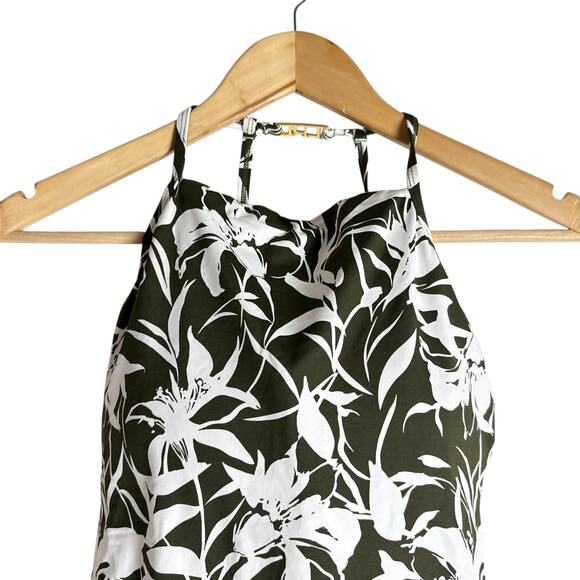 Lauren Ralph Lauren Tropic Monotone Floral High Neck One Piece Swimsuit 10 - Picture 4 of 12